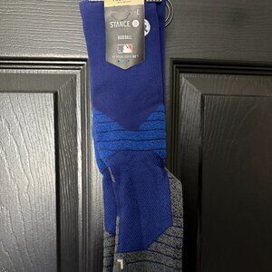 NWT Mens Stance Baseball Socks Blue Black Gray Large